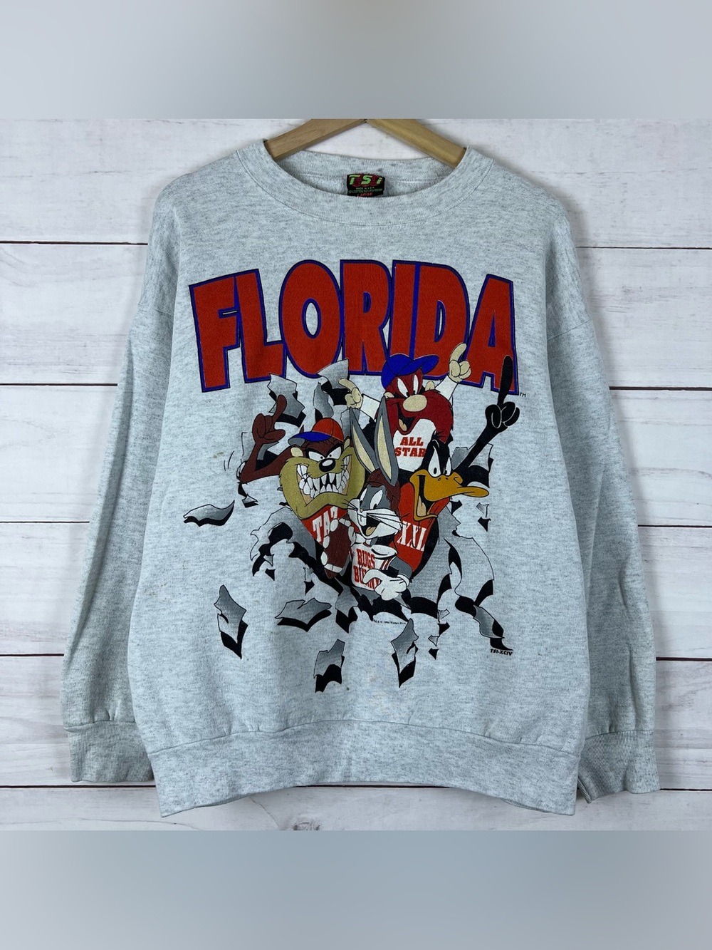 Vintage 1994 Florida Gators Looney Tunes Sweatshirt Size Large Breakthrough 90s